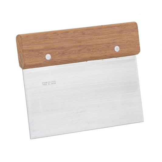 Mrs. Anderson's Baking Pastry Dough Scraper, Stainless Steel Blade with Wood Handle