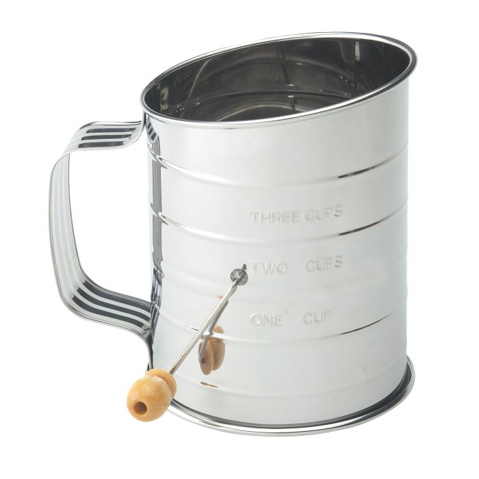 Mrs. Anderson's Crank Flour Sifter SS, 3 Cup